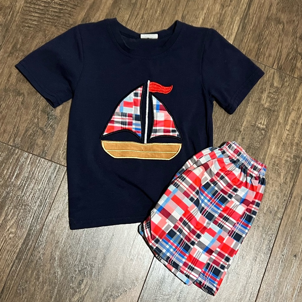 Toddler Sailboat Appliqué Set